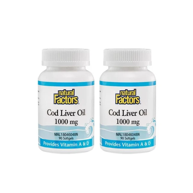 NATURAL FACTORS COD LIVER OIL 1000MG90SX2