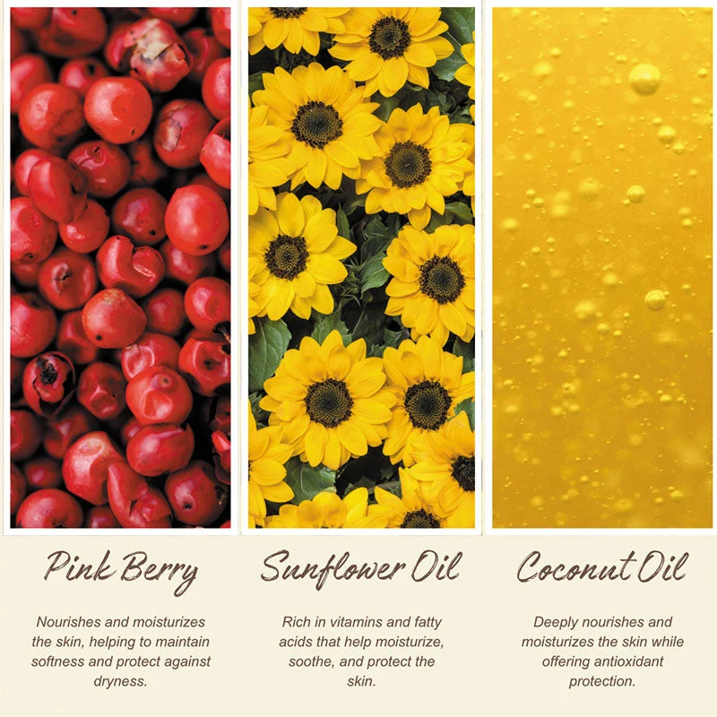 NATURESENTIALS BODY WASH PINK BERRY & SUNFLOWER 480ML - Image 4