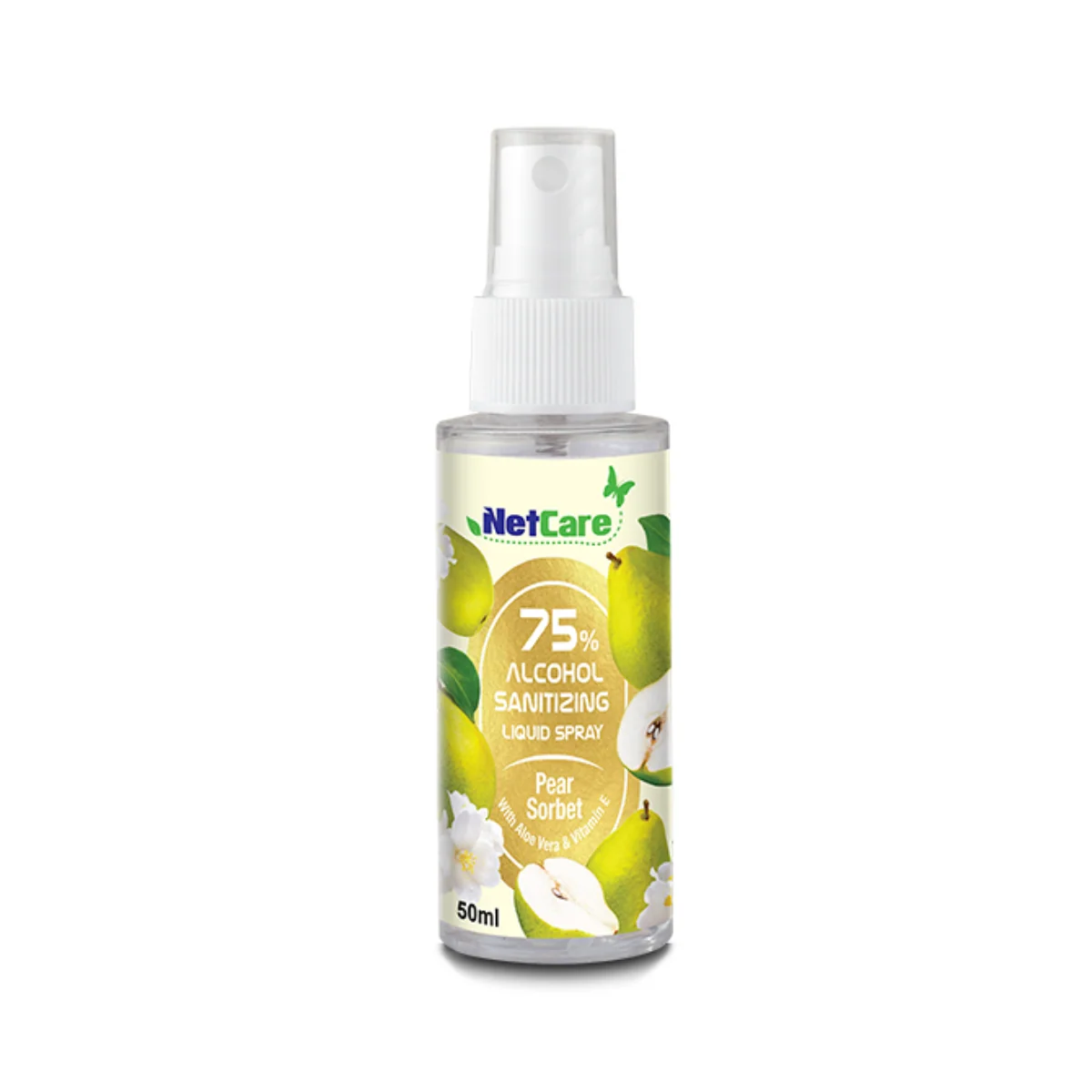 NETCARE 75% ALCOHOL SANITIZING LIQUID SPRAY PEAR SORBET 50ML