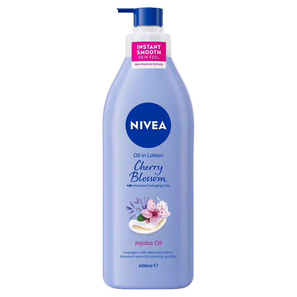 NIVEA BODY OIL IN LOTION CHERRY BLOSSOM & JOJOBA OIL 400ML