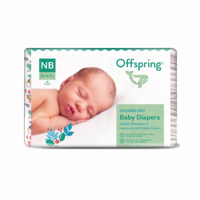 OFFSPRING FASHION TAPE DIAPERS NEW BORN 56S