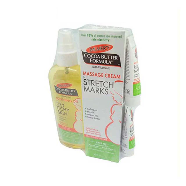 PALMERS MOMS CARE SET (CBF MASSAGE CREAM 125G +11GX2 + SOOTHING OIL 150ML)