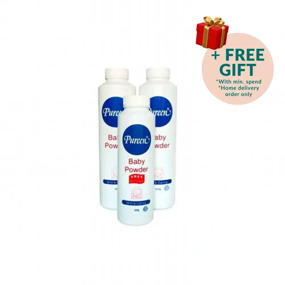 PUREEN BABY POWDER MILD & CARING 525G X2 + 325G
