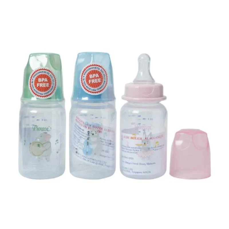 PUREEN FEEDING BOTTLE 4OZ R4 (PINK)