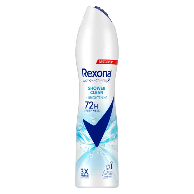 REXONA WOMEN DEODORANT SPRAY MOTIONACTIVATED SHOWER CLEAN 135ML