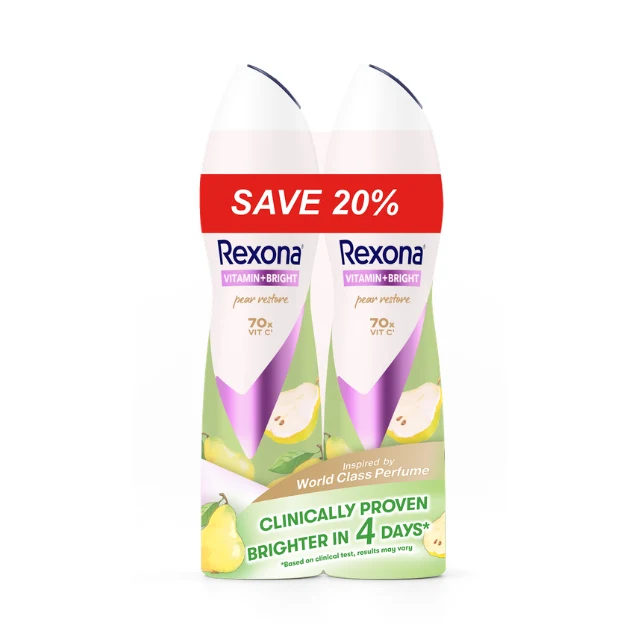 REXONA WOMEN DEODORANT SPRAY PEAR RESTORE 135ML 2S