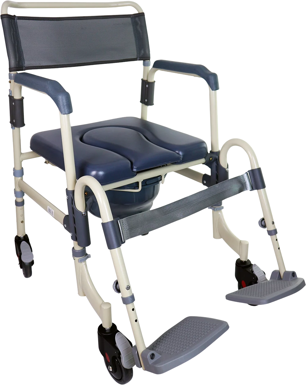 ROGER PLUS ULTRA LIGHT 2IN1 ALUMINIUM COMMODE/SHOWER CHAIR W SOFT SEAT DCM008