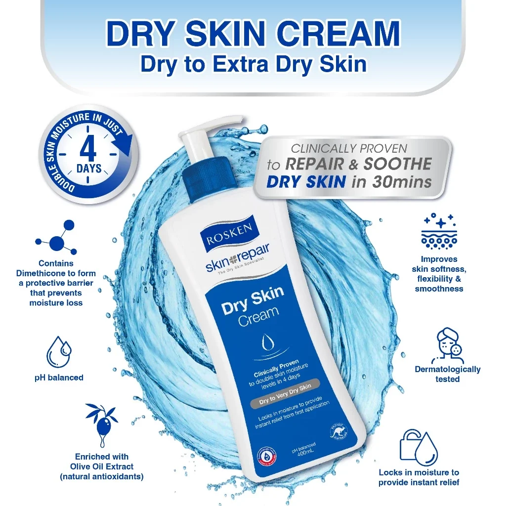 ROSKEN DRY SKIN CREAM 400ML x2 - Image 3