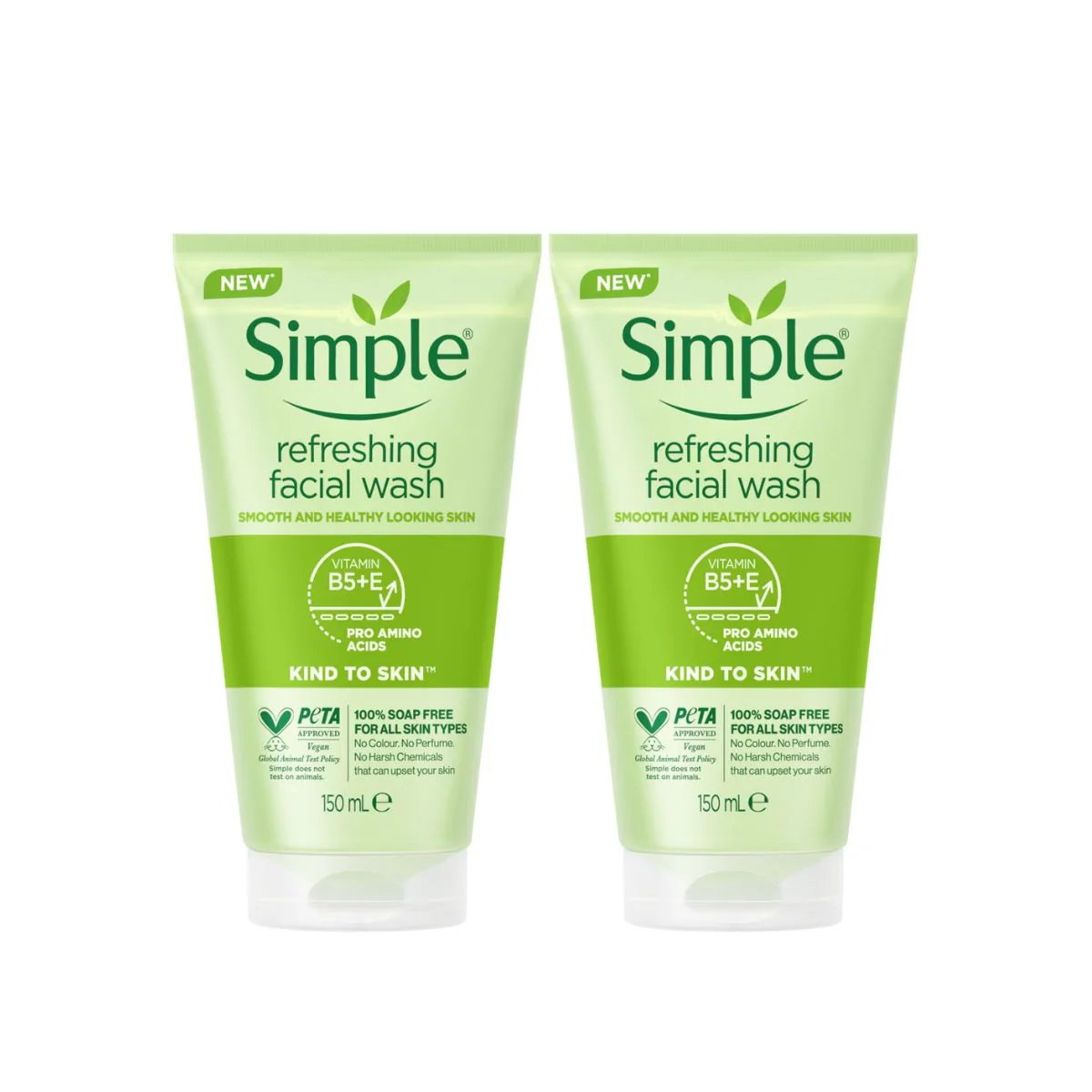SIMPLE REFRESHING FACIAL WASH GEL 150ML 2S