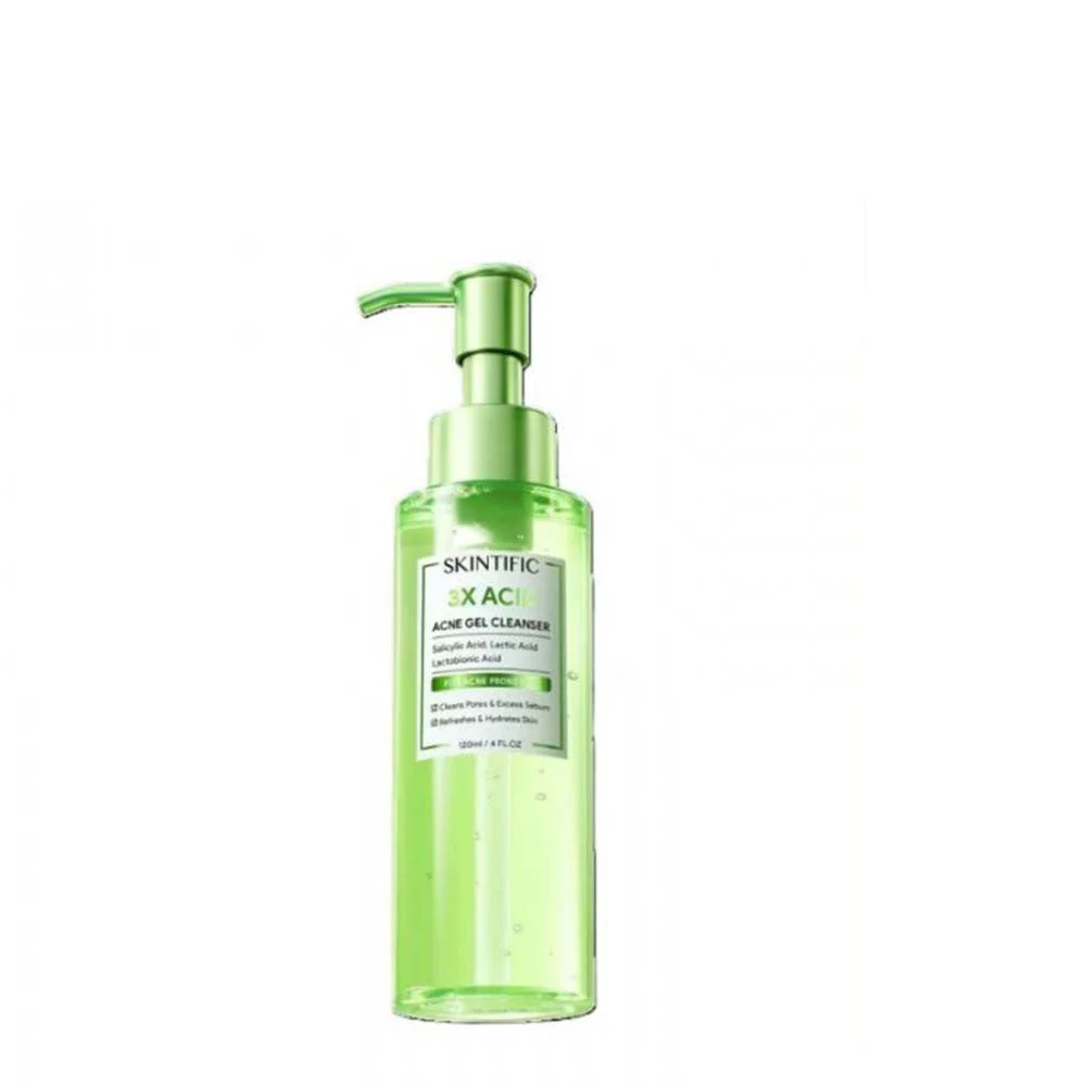 SKINTIFIC 3X ACID ACNE GEL CLEANSER 120ML