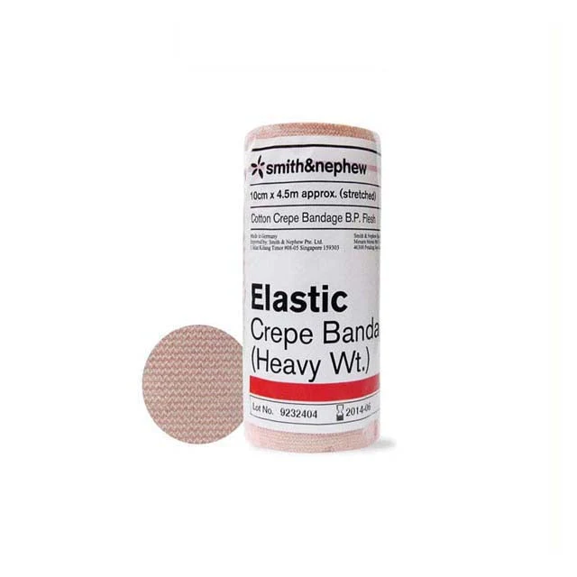 SMITH & NEPHEW ELASTIC CREPE BANDAGE HEAVY WEIGHT 10CMX4.5M (83208) 1S