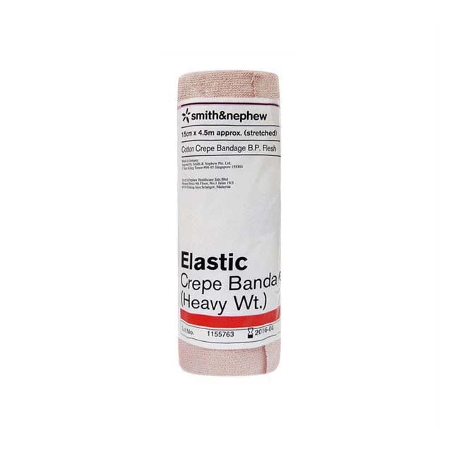 SMITH & NEPHEW ELASTIC CREPE BANDAGE HEAVY WEIGHT 15CMX4.5M (83209) 1S