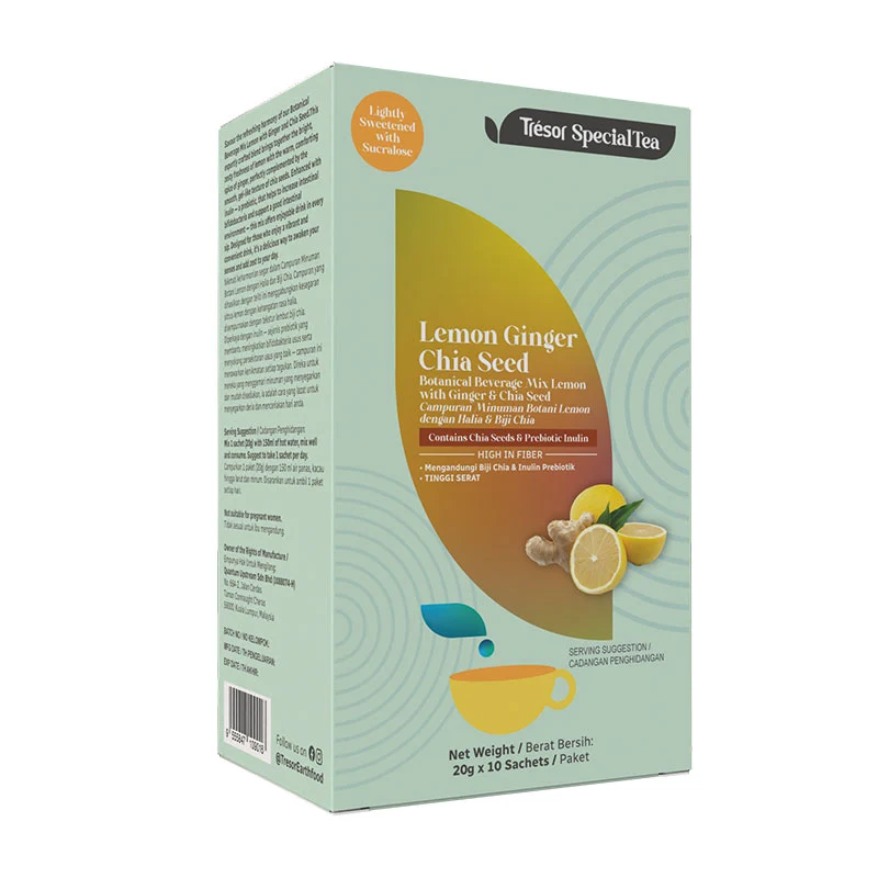 TRESOR SPECIALTEA LEMON GINGER CHIA SEED 20G x 10S - Image 2