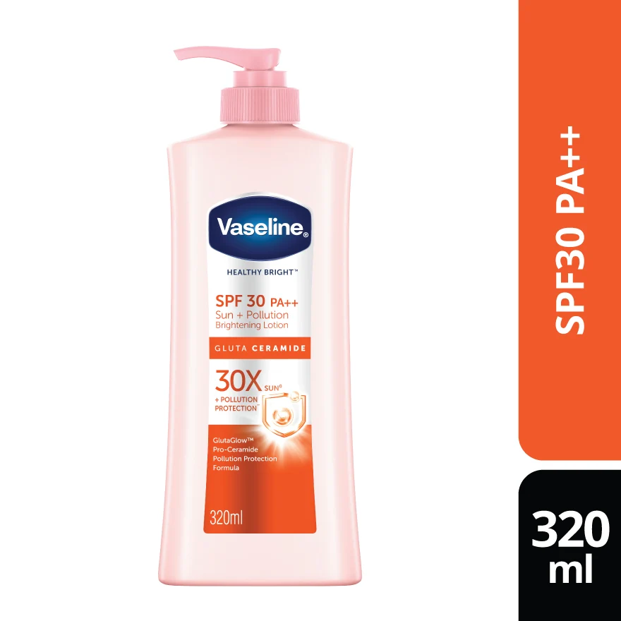 VASELINE HEALTHY BRIGHT SPF30 GLUTA LOTION 320ML