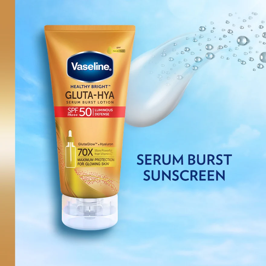 VASELINE GLUTA-HYA SERUM BURST LOTION SPF50 260ML - Image 7