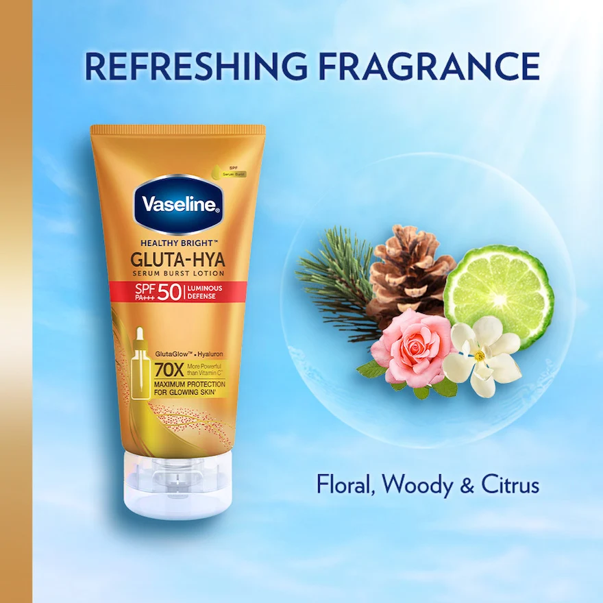 VASELINE GLUTA-HYA SERUM BURST LOTION SPF50 260ML - Image 9