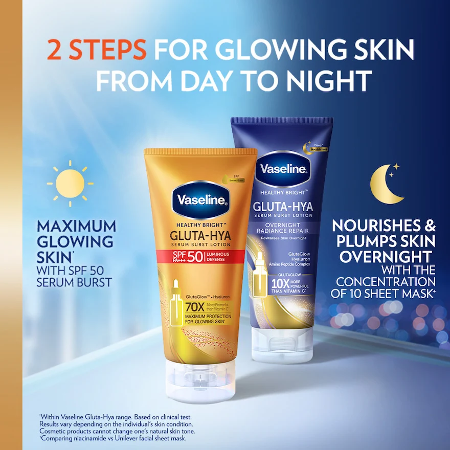 VASELINE GLUTA-HYA SERUM BURST LOTION SPF50 50ML - Image 10