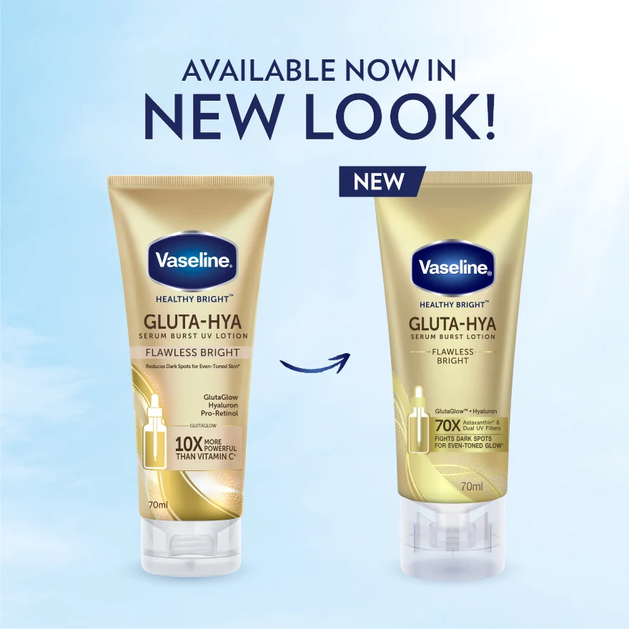 VASELINE HEALTHY BRIGHT GLUTA-HYA FLAWLESS BRIGHT SERUM B/LOTION 70ML - Image 12