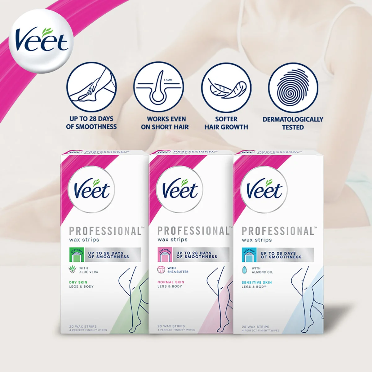 VEET WAX STRIPS SENSITIVE 20S - Image 2