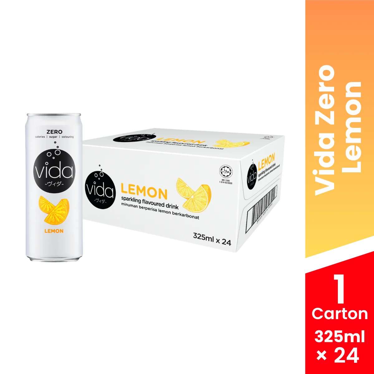 VIDA ZERO ORIGINAL CITRUS 325ML x 24