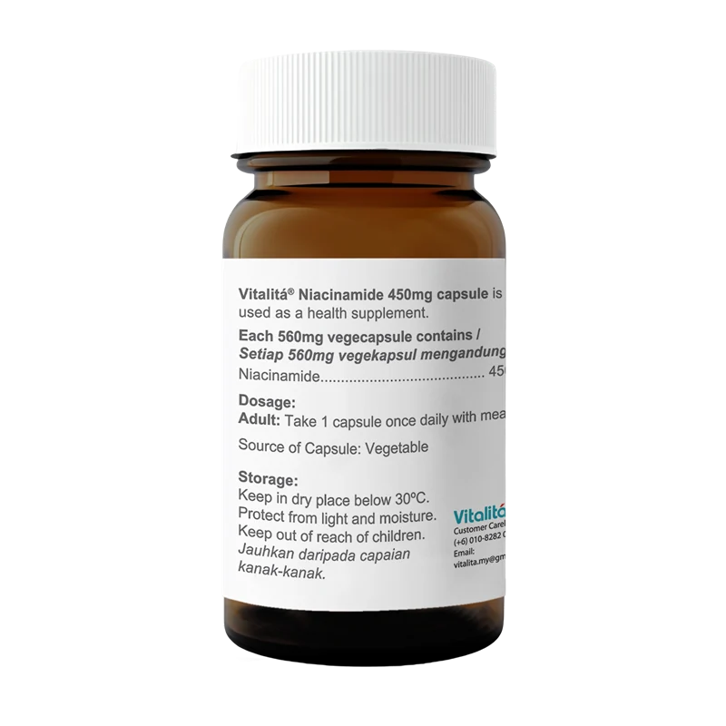VITALITA NIACINAMIDE 450G 30S - Image 2