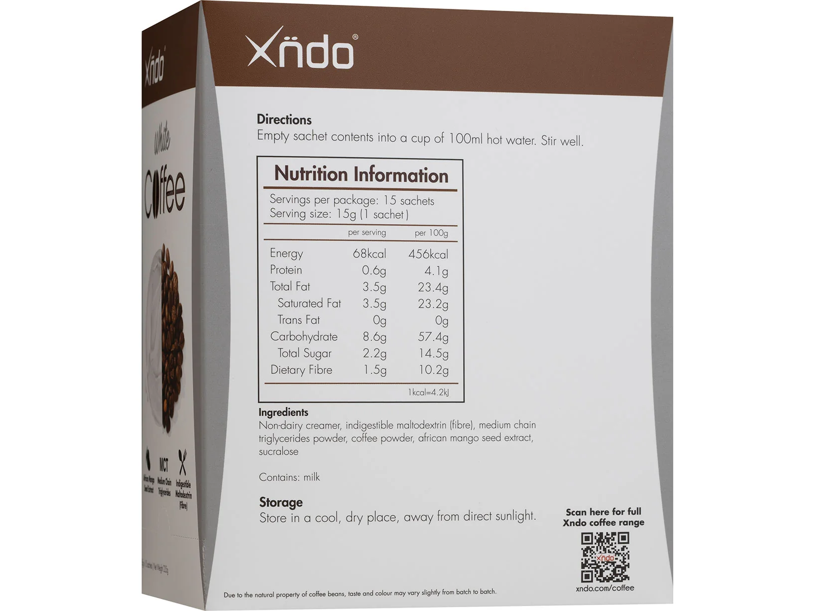 XNDO WHITE COFFEE 15G 15S - Image 4